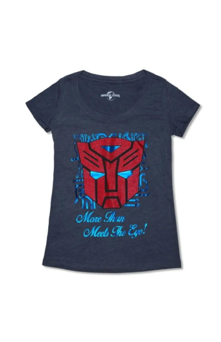 Universal Orlando Resort Autobot "More Than Meets The Eye!" Ladies T-Shirt* Adult Fashion Tops