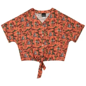 Universal Orlando Resort Creature from the Black Lagoon 70th Anniversary Ladies Knotted Fashion Tee* Adult Fashion Tops