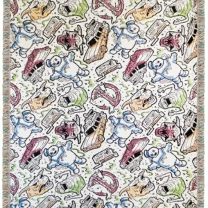 Universal Orlando Resort Ghostbusters Doodle Woven Throw Blanket* Home Decorations