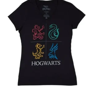 Universal Orlando Resort Hogwarts™ House Emblems Ladies T-Shirt* Adult Fashion Tops