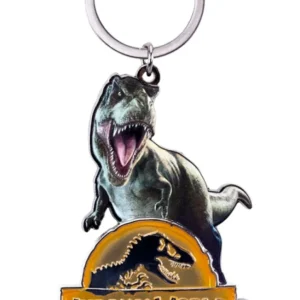 Universal Orlando Resort Jurassic World Amber Logo With T-Rex Keychain* Key Chains