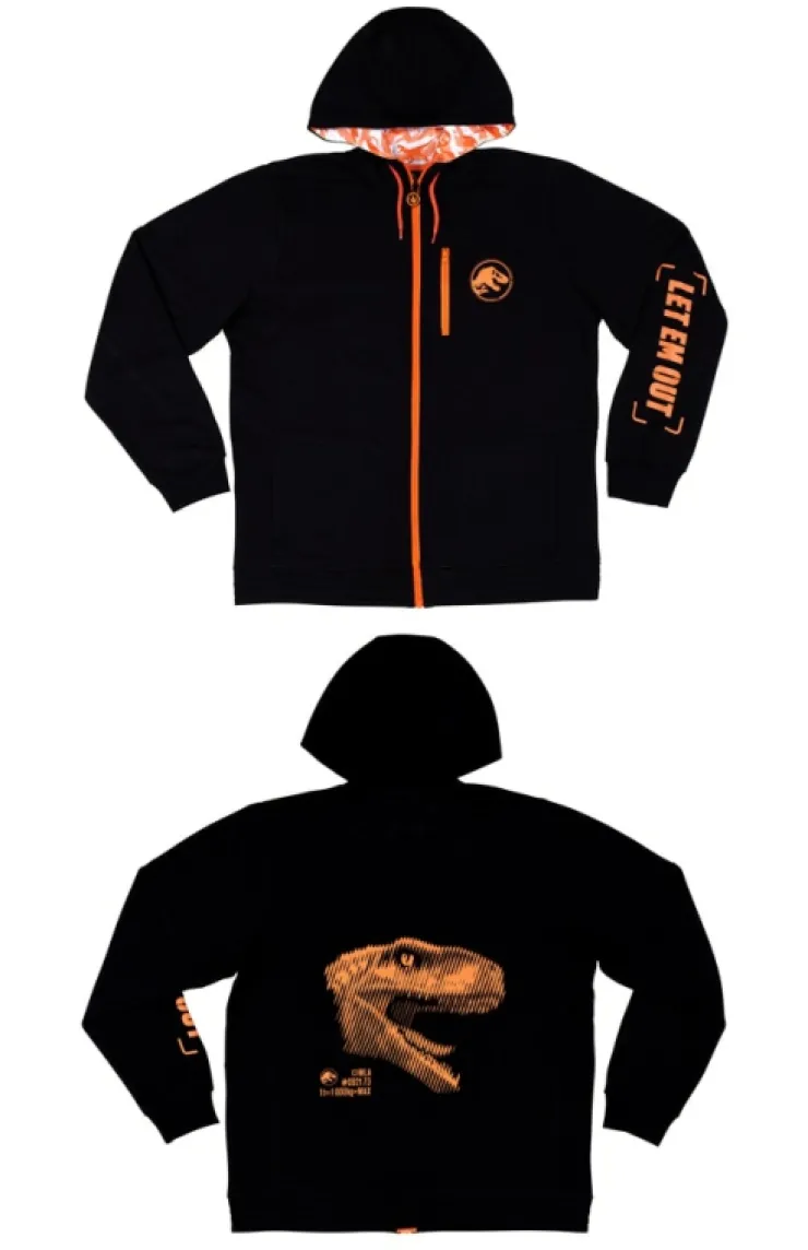 Universal Orlando Resort Jurassic World "LET EM OUT" Adult Zip-Up Sweatshirt* Adult Outerwear