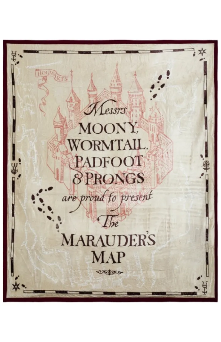 Universal Orlando Resort Marauder's Map Plush Blanket* Home Decorations