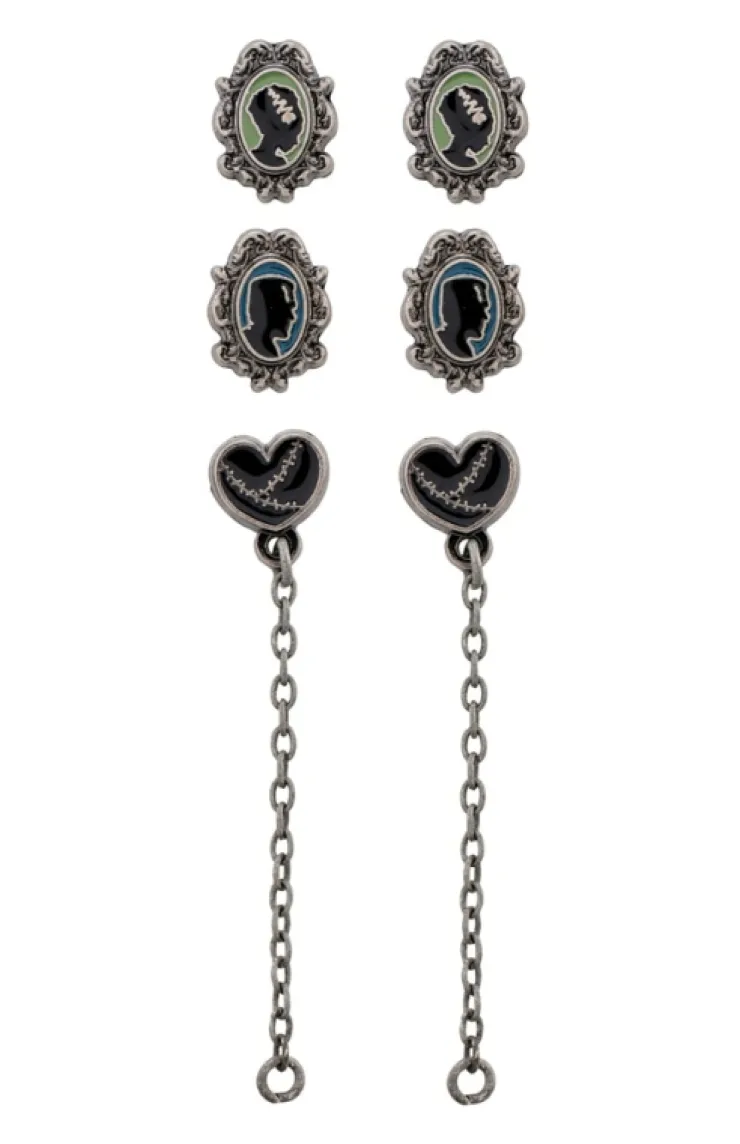 Universal Orlando Resort Universal Monsters Frankenstein and Bride Earring Set* Jewelry