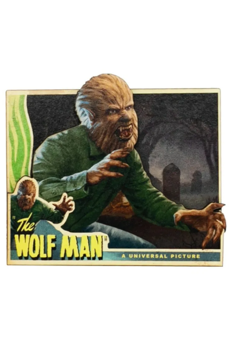 Universal Orlando Resort Universal Monsters The Wolf Man Poster Wooden Magnet* Magnets