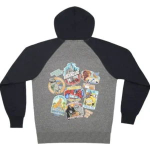 Universal Orlando Resort Universal Studios Collage Adult Hooded Pullover Sweatshirt* Adult Outerwear