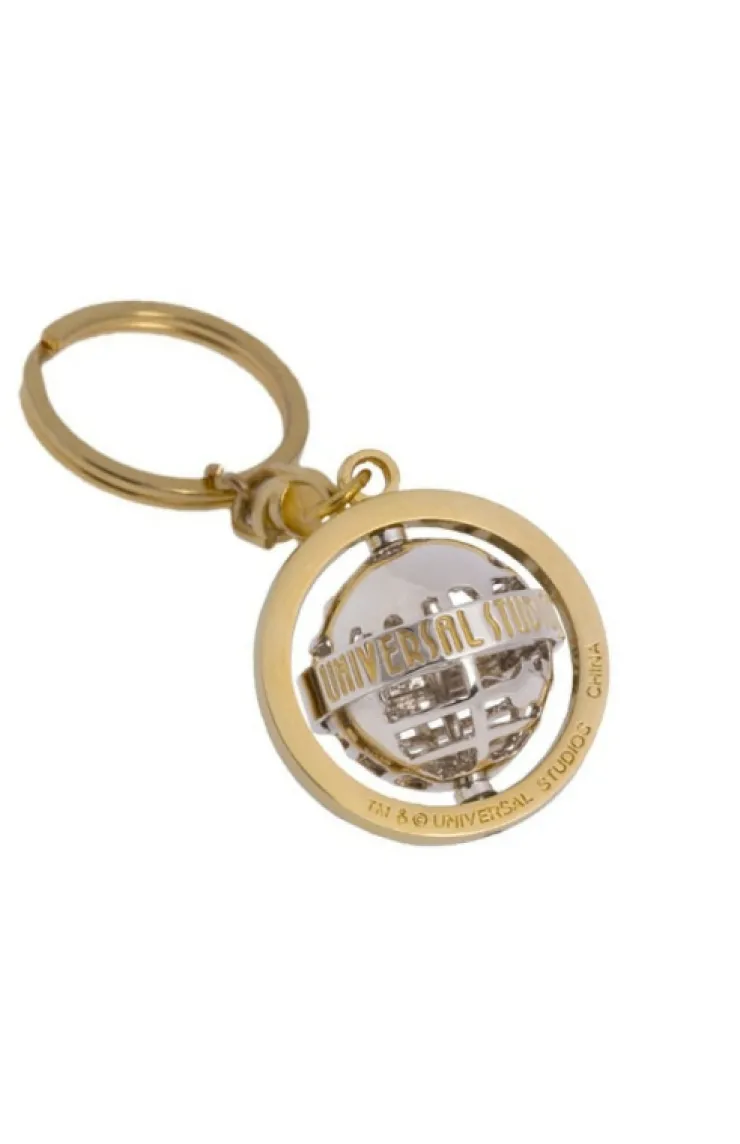 Universal Orlando Resort Universal Studios Gold Tone Spinning Keychain* Key Chains