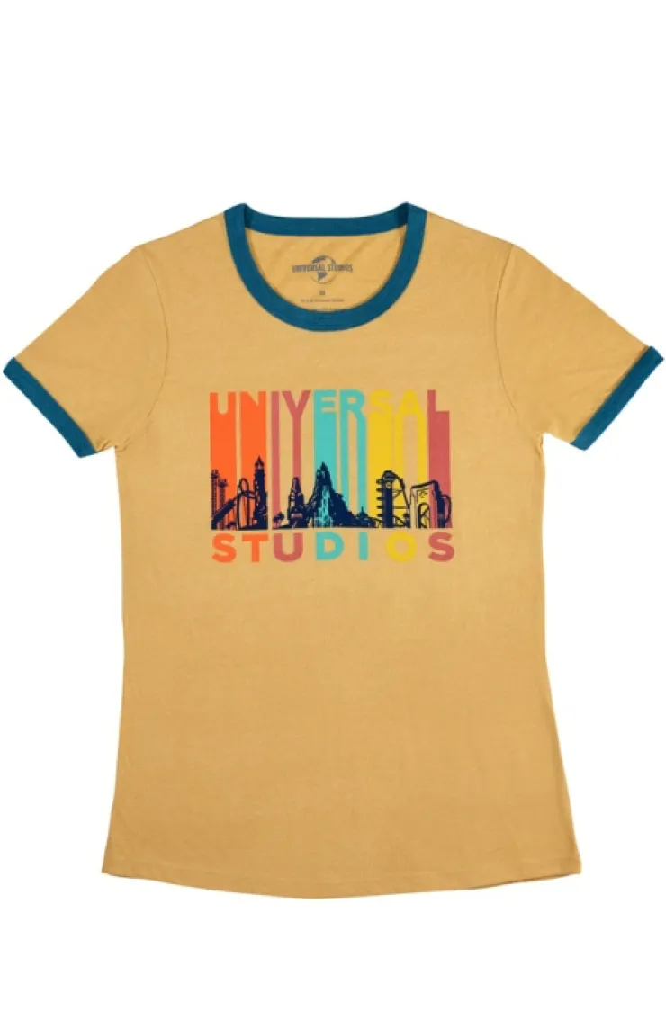 Universal Orlando Resort Universal Studios Skyline Adult Ringer T-Shirt* Adult T-shirts